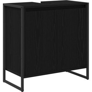 Bathroom Cabinet Black Oak 60 x 30 x 60 cm Engineered Wood vidaXL Bathroom Cabinet Black Oak 60 x 30 x 60 cm Engineered Wood vidaXL