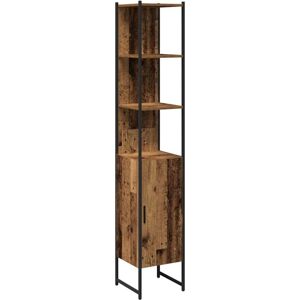Bathroom Cabinet Old wood 33 x 33 x 185.5 cm Engineered Wood Vidaxl Bathroom Cabinet Old wood 33 x 33 x 185.5 cm Engineered Wood Vidaxl