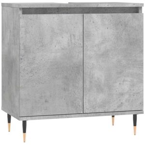 Bathroom Cabinet Concrete Grey 58x33x60 cm Engineered Wood Vidaxl Bathroom Cabinet Concrete Grey 58x33x60 cm Engineered Wood Vidaxl