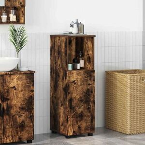 Bathroom Cabinet with Storage Smoked Oak 30 x 35 x 95 cm vidaXL Bathroom Cabinet with Storage Smoked Oak 30 x 35 x 95 cm vidaXL