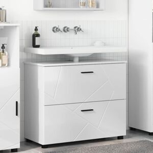 Bathroom Cabinet with Door High gloss white 76.5 x 35 x 64 cm vidaXL Bathroom Cabinet with Door High gloss white 76.5 x 35 x 64 cm vidaXL