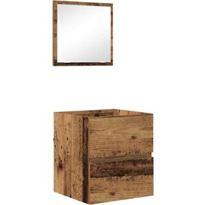 Bathroom Storage Cabinet Old Wood mdf with Wood Veneer Medium Vidaxl Bathroom Storage Cabinet Old Wood mdf with Wood Veneer Medium Vidaxl