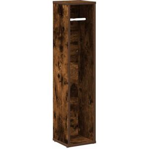 Bathroom Cabinet with Roll Holder Smoked Oak 20.5x20x90 cm vidaXL Bathroom Cabinet with Roll Holder Smoked Oak 20.5x20x90 cm vidaXL