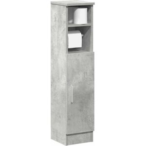 Bathroom Cabinet with Roll Holder Concrete Grey 20.5x22x90 cm vidaXL Bathroom Cabinet with Roll Holder Concrete Grey 20.5x22x90 cm vidaXL