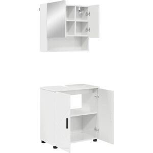 Bathroom Furniture Set 2 pcs High gloss white Engineered wood vidaXL Bathroom Furniture Set 2 pcs High gloss white Engineered wood vidaXL