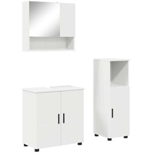 Bathroom Furniture Set Wall-mounted 3 pcs White Engineered wood vidaXL Bathroom Furniture Set Wall-mounted 3 pcs White Engineered wood vidaXL