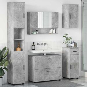 Bathroom Furniture Set 5 pcs Concrete grey 30 x 35 x 192 cm vidaXL Bathroom Furniture Set 5 pcs Concrete grey 30 x 35 x 192 cm vidaXL