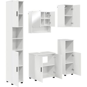 Bathroom Furniture Set 5 pcs High gloss white 61 x 35 x 64 cm vidaXL Bathroom Furniture Set 5 pcs High gloss white 61 x 35 x 64 cm vidaXL