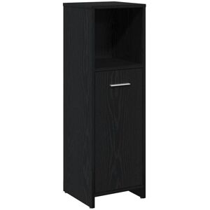 Bathroom Cabinet Black Oak 30x30x95 cm Engineered Wood vidaXL Bathroom Cabinet Black Oak 30x30x95 cm Engineered Wood vidaXL