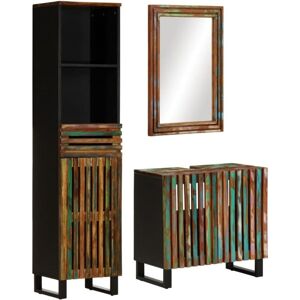 3 Piece Bathroom Furniture Set Solid Wood Acacia vidaXL 3 Piece Bathroom Furniture Set Solid Wood Acacia vidaXL