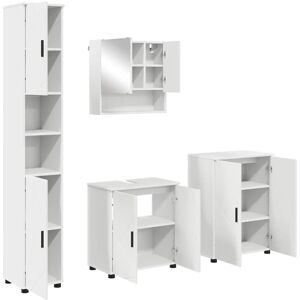 Bathroom Furniture Set Wall-mounted 4 pcs White 61 x 35 x 64 cm vidaXL Bathroom Furniture Set Wall-mounted 4 pcs White 61 x 35 x 64 cm vidaXL
