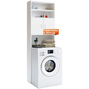 NO BRAND Casaria® Naples Washing Machine 2 Door Shelf Cabinet 185x63x20cm mdf 2 Doors Bathroom Over Toilet wc Cabinet Tall Washing Machine Tumble Dryer NO BRAND Casaria® Naples Washing Machine 2 Door Shelf Cabinet 185x63x20cm mdf 2 Doors Bathroom Over Toilet wc Cabinet Tall Washing Machine Tumble Dryer