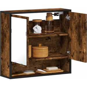 Bathroom Mirror Cabinet Smoked Oak 65x20x60 cm Engineered Wood vidaXL Bathroom Mirror Cabinet Smoked Oak 65x20x60 cm Engineered Wood vidaXL