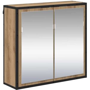 Bathroom Mirror Cabinet with Shelf Artisan oak 65 x 20 x 60 cm vidaXL Bathroom Mirror Cabinet with Shelf Artisan oak 65 x 20 x 60 cm vidaXL