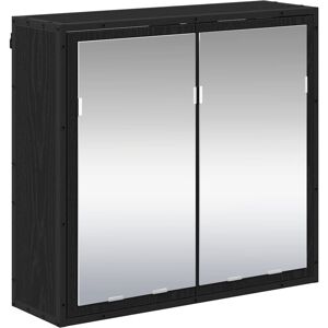 Bathroom Mirror Cabinet with Shelf Black oak 65 x 20 x 60 cm vidaXL Bathroom Mirror Cabinet with Shelf Black oak 65 x 20 x 60 cm vidaXL