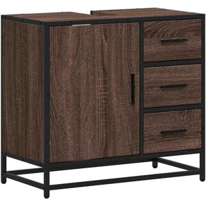 Vidaxl - Bathroom Sink Cabinet Brown Oak 65x33x60 cm Engineered Wood Vidaxl - Bathroom Sink Cabinet Brown Oak 65x33x60 cm Engineered Wood