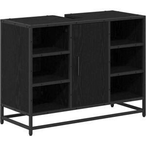 Bathroom Sink Cabinet Black oak 80 x 33 x 60 cm Engineered wood vidaXL Bathroom Sink Cabinet Black oak 80 x 33 x 60 cm Engineered wood vidaXL