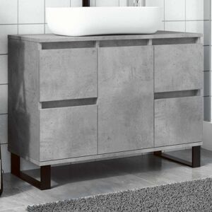 Bathroom Sink Cabinet Concrete Grey 80x33x60 cm Engineered Wood vidaXL Bathroom Sink Cabinet Concrete Grey 80x33x60 cm Engineered Wood vidaXL