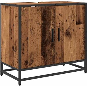 Bathroom Sink Cabinet Old wood 65 x 33 x 60 cm Engineered wood vidaXL Bathroom Sink Cabinet Old wood 65 x 33 x 60 cm Engineered wood vidaXL