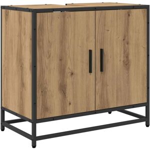 Bathroom Sink Cabinet with Storage Artisan oak 65 x 33 x 60 cm vidaXL Bathroom Sink Cabinet with Storage Artisan oak 65 x 33 x 60 cm vidaXL
