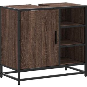 Vidaxl - Bathroom Sink Cabinet Brown Oak 65x33x60 cm Engineered Wood Vidaxl - Bathroom Sink Cabinet Brown Oak 65x33x60 cm Engineered Wood