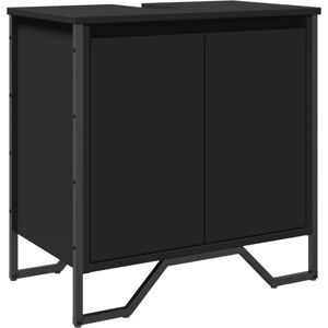 Bathroom Sink Cabinet Black 60x35x60 cm Engineered Wood vidaXL Bathroom Sink Cabinet Black 60x35x60 cm Engineered Wood vidaXL