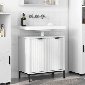 Bathroom Sink Cabinet White 60.5 x 33.5 x 61 cm Engineered wood vidaXL Bathroom Sink Cabinet White 60.5 x 33.5 x 61 cm Engineered wood vidaXL