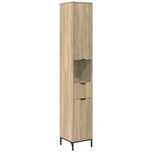 Bathroom Tall Cabinet with Drawer Sonoma oak 31.5 x 33 x 190 cm vidaXL Bathroom Tall Cabinet with Drawer Sonoma oak 31.5 x 33 x 190 cm vidaXL