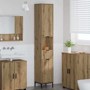 Bathroom Tall Cabinet with Door Artisan oak 31.5 x 33 x 190 cm vidaXL Bathroom Tall Cabinet with Door Artisan oak 31.5 x 33 x 190 cm vidaXL