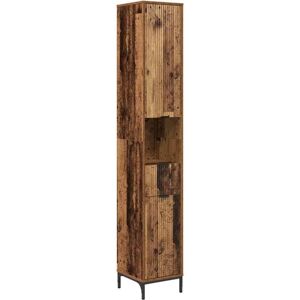 Bathroom Tall Cabinet with Drawer Old wood 31.5 x 33 x 190 cm vidaXL Bathroom Tall Cabinet with Drawer Old wood 31.5 x 33 x 190 cm vidaXL