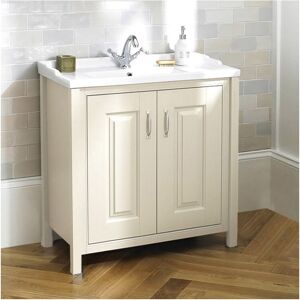 NES HOME Chiltern 800mm Freestanding Vanity Basin Unit Ivory NES HOME Chiltern 800mm Freestanding Vanity Basin Unit Ivory