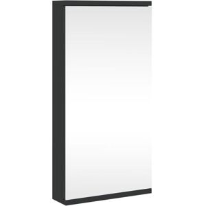 Corner Bathroom Mirror Cabinet Black 30x24x60 cm vidaXL Corner Bathroom Mirror Cabinet Black 30x24x60 cm vidaXL