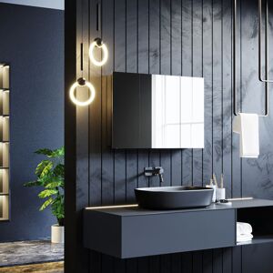 Elegant - Bathroom Cabinet Triple Mirror Stainless Steel Modern Storage Cupboard Adjustable Shelves 600 x 900 mm Wall Mounted Elegant - Bathroom Cabinet Triple Mirror Stainless Steel Modern Storage Cupboard Adjustable Shelves 600 x 900 mm Wall Mounted
