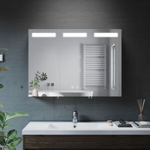 Manochoice - elegant Bathrrom Wall Cabinet Illuminated led Mirror Shaver Socket Bluetooth Speakers Sensor 900x650mm Stainless Steel Cupboard Manochoice - elegant Bathrrom Wall Cabinet Illuminated led Mirror Shaver Socket Bluetooth Speakers Sensor 900x650mm Stainless Steel Cupboard