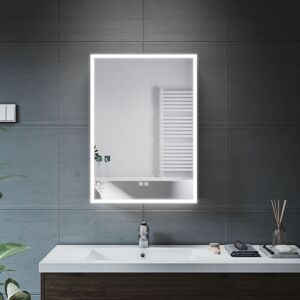 ELEGANT Bathrrom Wall Cabinet Stainless steel Illuminated LED Mirrorr, Shaver Socket, Anti Fog, Adjustable Brightness 500x125x700mm Bathroom LED ELEGANT Bathrrom Wall Cabinet Stainless steel Illuminated LED Mirrorr, Shaver Socket, Anti Fog, Adjustable Brightness 500x125x700mm Bathroom LED