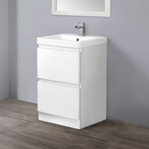 NRG Floor Standing 600mm Bathroom Vanity Unit Basin Sink Storage Cabinet Furniture Gloss White NRG Floor Standing 600mm Bathroom Vanity Unit Basin Sink Storage Cabinet Furniture Gloss White