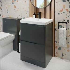 Regis Floorstanding Bathroom Vanity Unit Basin Sink Storage Furniture Cabinet 600 Grey Regis Floorstanding Bathroom Vanity Unit Basin Sink Storage Furniture Cabinet 600 Grey