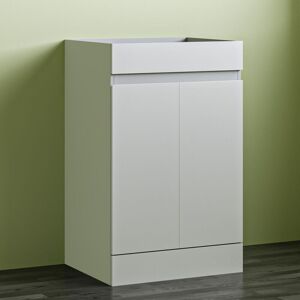 Aica Sanitaire - Freestanding Bathroom Vanity Unit without Basin Flat Pack - Matt White 500mm Aica Sanitaire - Freestanding Bathroom Vanity Unit without Basin Flat Pack - Matt White 500mm