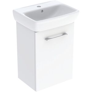 Geberit Selnova Wall Hung 1-Door Vanity Unit with Handrinse Basin 450mm Wide - White Geberit Selnova Wall Hung 1-Door Vanity Unit with Handrinse Basin 450mm Wide - White