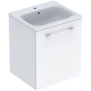 Geberit - Selnova Wall Hung 1-Door Vanity Unit with Slim Rim Basin 550mm Wide - White Geberit - Selnova Wall Hung 1-Door Vanity Unit with Slim Rim Basin 550mm Wide - White