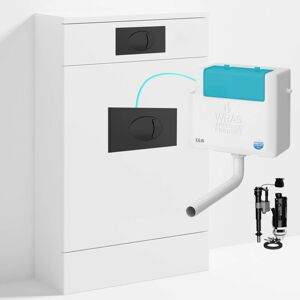 FNX BATHROOMS Gloss White 500 x 200mm Back to Wall wc Unit with Concealed Toilet Cistern Set - Side Entry FNX BATHROOMS Gloss White 500 x 200mm Back to Wall wc Unit with Concealed Toilet Cistern Set - Side Entry