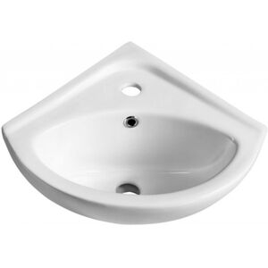 Fnx Bathrooms - Gloss White Compact Ceramic Corner Wall Hung Bathroom Cloakroom Basin Sink Fnx Bathrooms - Gloss White Compact Ceramic Corner Wall Hung Bathroom Cloakroom Basin Sink