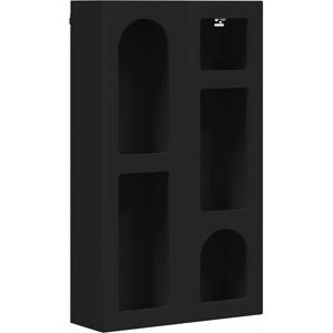 Hanging Cabinet Black 59 x 20 x 100 cm Engineered Wood vidaXL Hanging Cabinet Black 59 x 20 x 100 cm Engineered Wood vidaXL