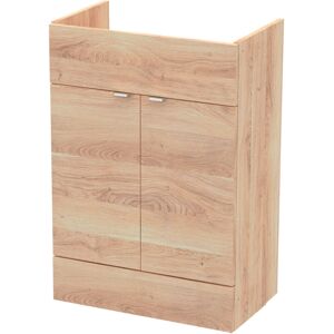 Hudson Reed - Fusion Floor Standing 2-Door Vanity Unit 600mm Wide - Bleached Oak Hudson Reed - Fusion Floor Standing 2-Door Vanity Unit 600mm Wide - Bleached Oak