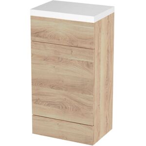 Hudson Reed - Fusion wc Unit with Polymarble Worktop 500mm Wide - Bleached Oak Hudson Reed - Fusion wc Unit with Polymarble Worktop 500mm Wide - Bleached Oak