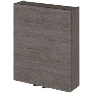 Hudson Reed Fusion Compact Anthracite Woodgrain 500mm Wall Hung 2 Door Storage Unit - OFF555 Hudson Reed Fusion Compact Anthracite Woodgrain 500mm Wall Hung 2 Door Storage Unit - OFF555