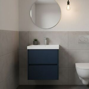 Hudson Reed - Havana Wall Hung 2-Drawer Vanity Unit with Basin 3 500mm Wide - Midnight Blue Hudson Reed - Havana Wall Hung 2-Drawer Vanity Unit with Basin 3 500mm Wide - Midnight Blue