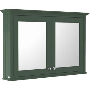 Old London - Matt Hunter Green 1050mm 2 Door Mirrored Cabinet - LON817 Old London - Matt Hunter Green 1050mm 2 Door Mirrored Cabinet - LON817