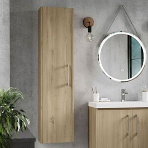 Hudson Reed - Juno Wall Hung Tall Storage Unit 350mm Wide - Autumn Oak Hudson Reed - Juno Wall Hung Tall Storage Unit 350mm Wide - Autumn Oak