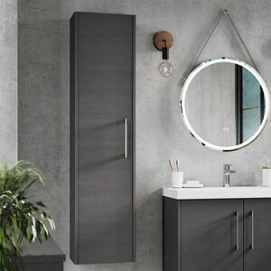 Hudson Reed - Juno Wall Hung Tall Storage Unit 350mm Wide - Graphite Grey Hudson Reed - Juno Wall Hung Tall Storage Unit 350mm Wide - Graphite Grey